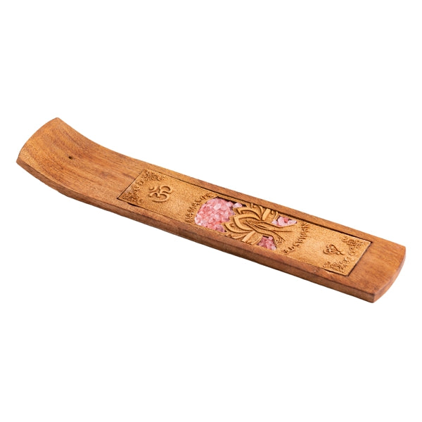Namaste Räucherstäbchenhalter mit Rosenquarz