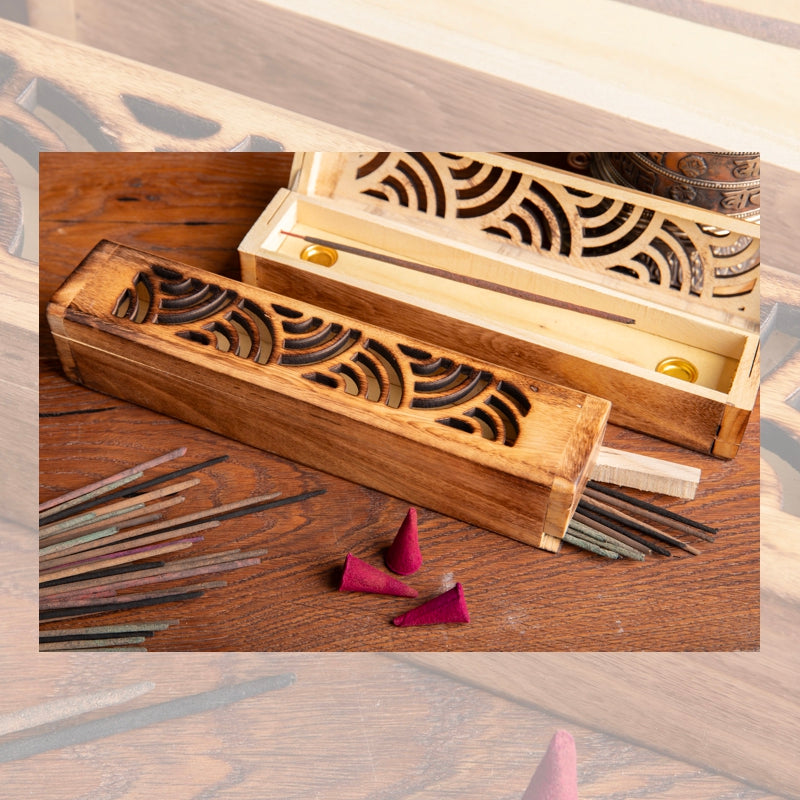 Holzbox mit Vorratsbehälter Wave
