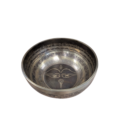 Handgravierte Klangschale Buddha´s Eyes 1918