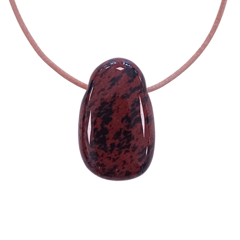 Mahagoniobsidian gebohrt
