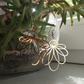 Blüte Edelstahl Ohrhaken gold