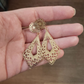 Mandala & Boho Deltoid Edelstahl Ohrstecker gold