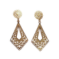 Mandala & Boho Deltoid Edelstahl Ohrstecker gold