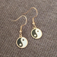 Yin Yang Edelstahl Ohrhaken gold