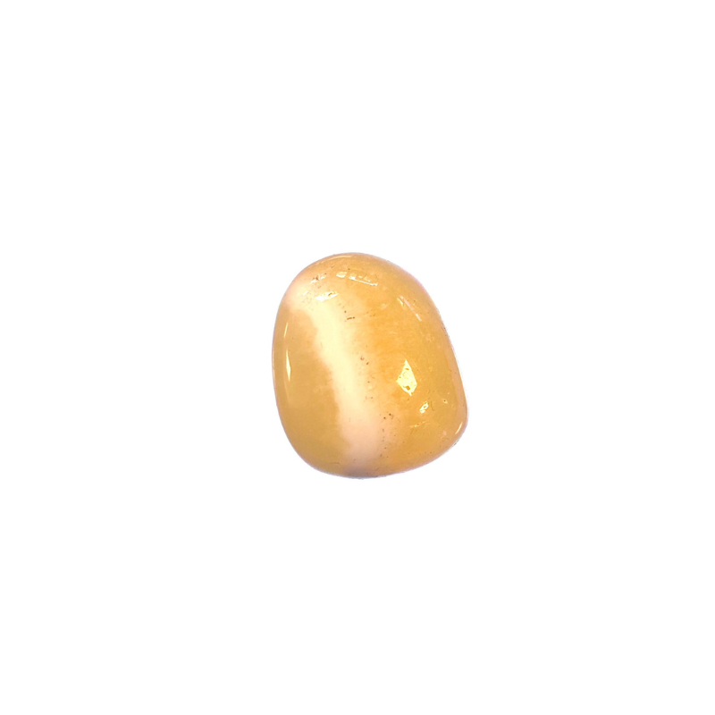 Orangencalcit Trommelstein