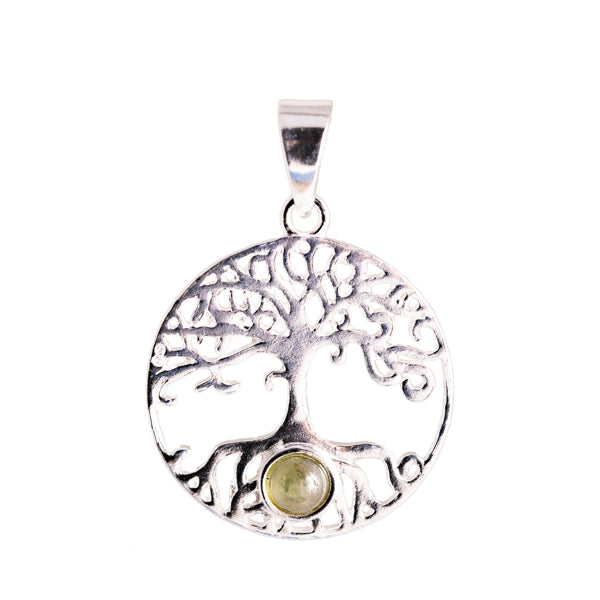 Lebensbaum Anhänger mit Peridot