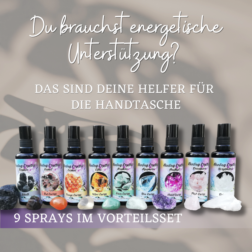Das Farbenergie-Komplettset – Alle 9 Aura- & Raumsprays für jede Lebenslage