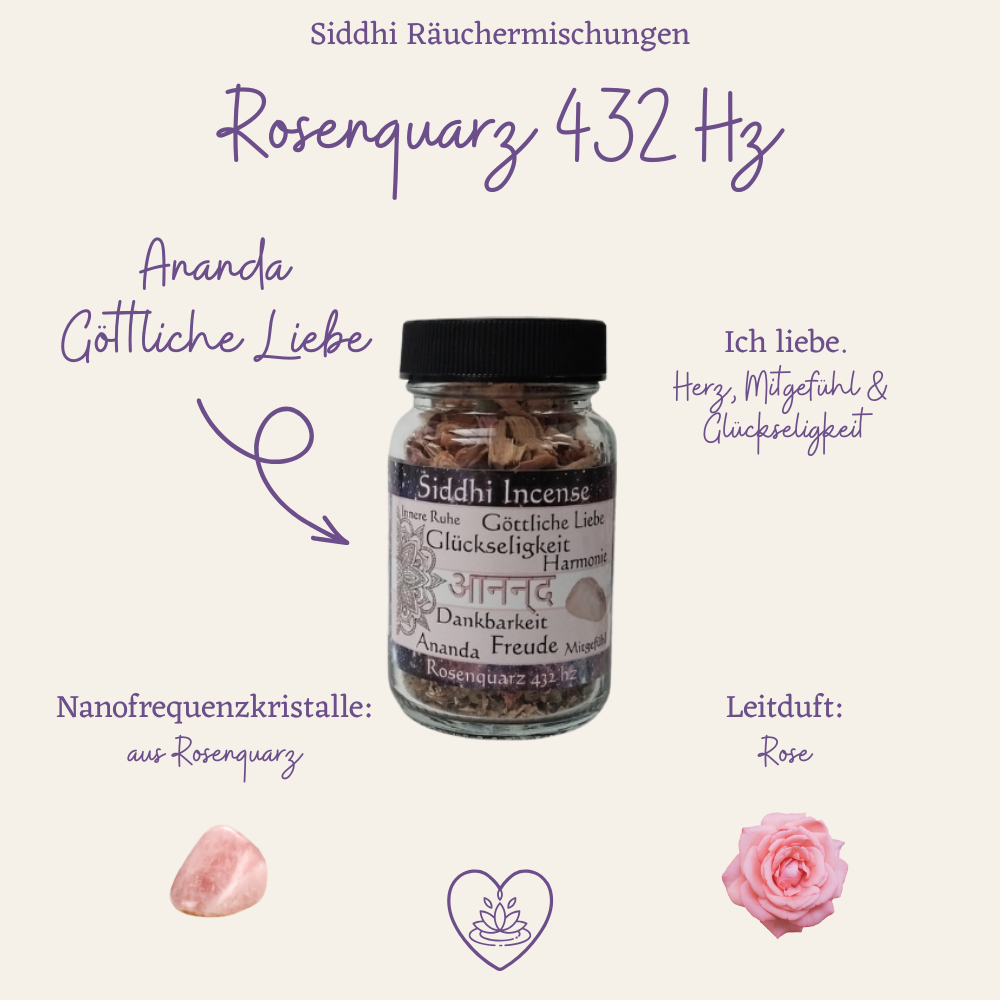 Siddhi Räuchermischung Rosenquarz 432 Hz