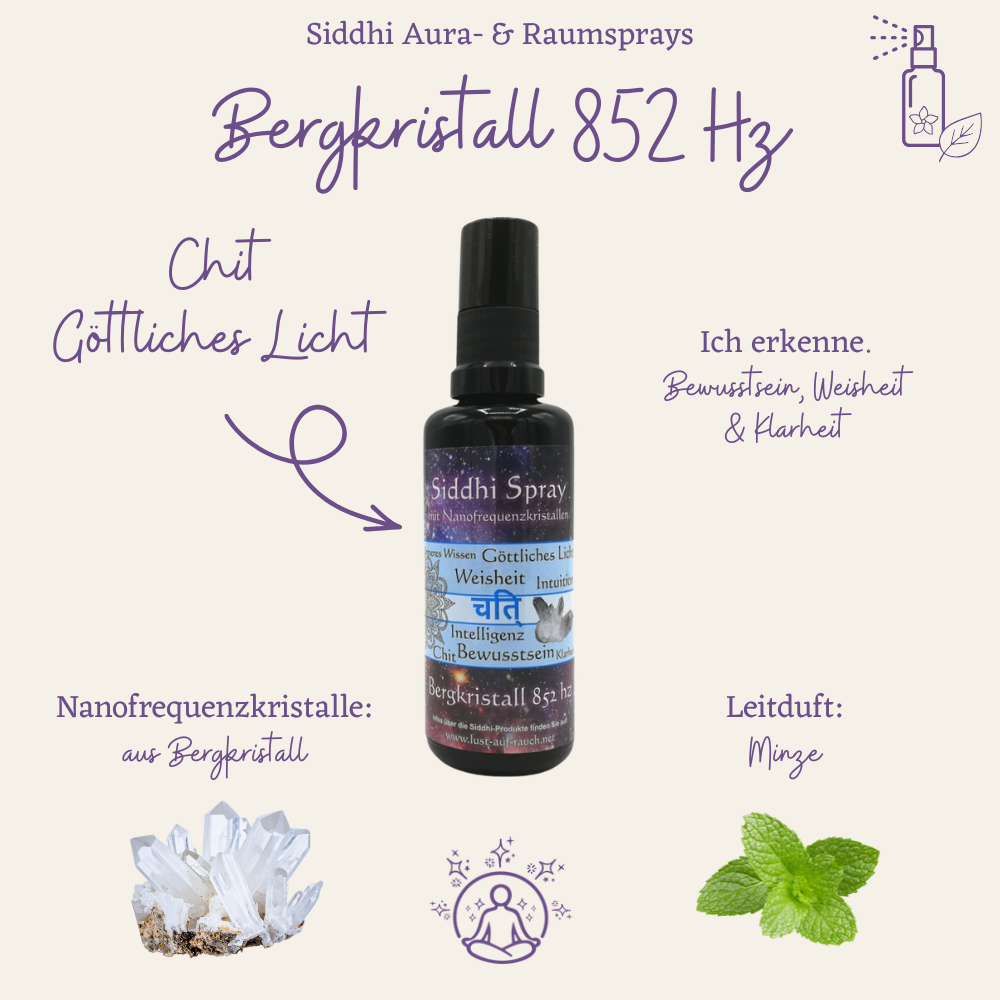 Siddhi Spray Bergkristall 852 Hz