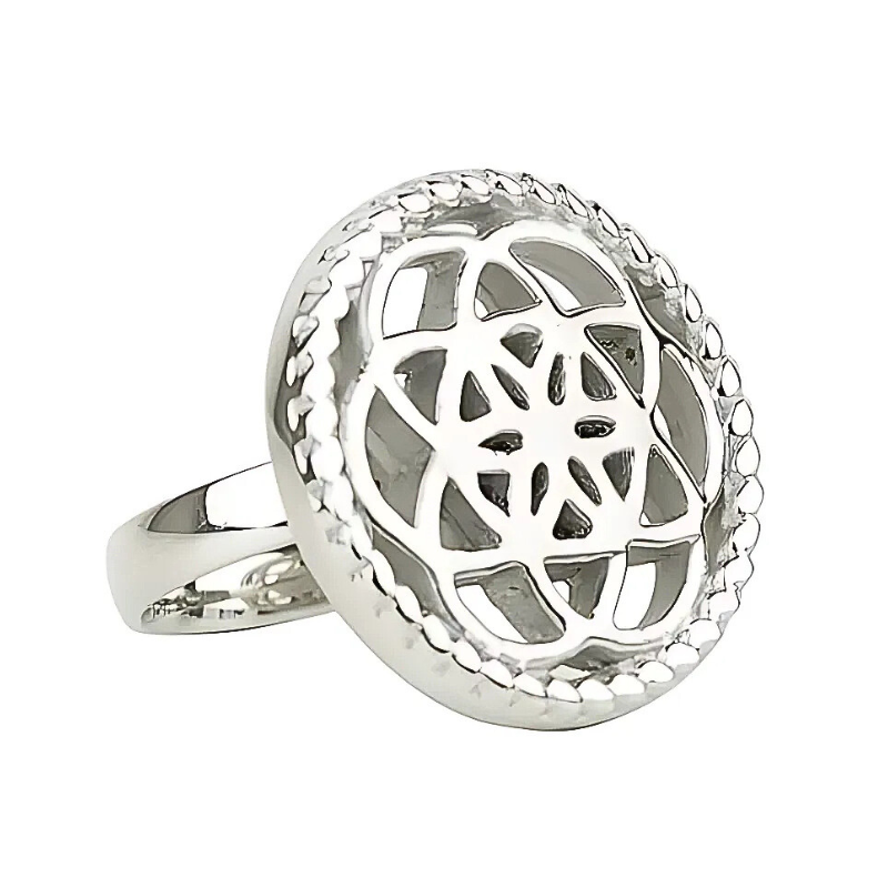 Traumfänger Ring Same des Lebens stahl 56 mm