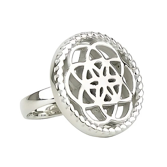 Traumfänger Ring Same des Lebens stahl 56 mm