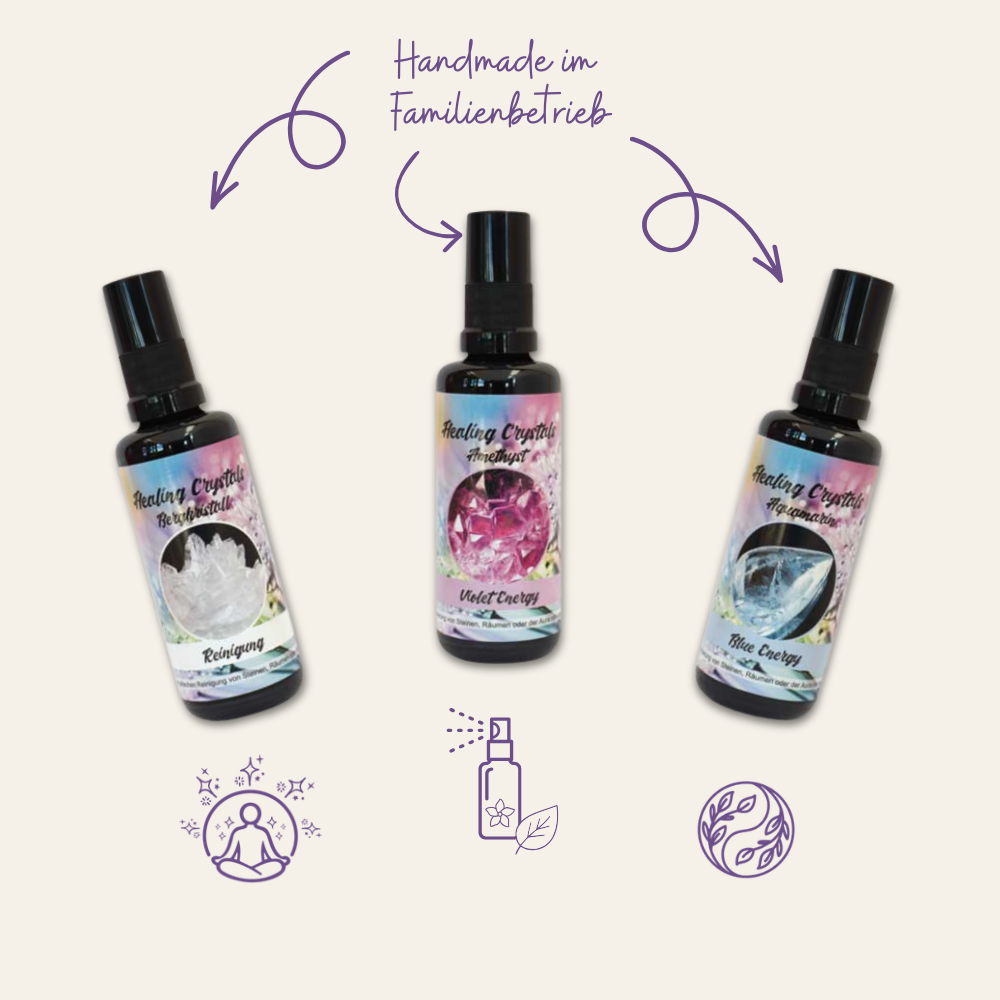 Das Ruhe-finden-Set - Healing Crystals Aura- & Raumsprays