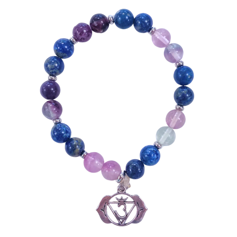 Stirn-Chakra Armband - Lapislazuli & Fluorit