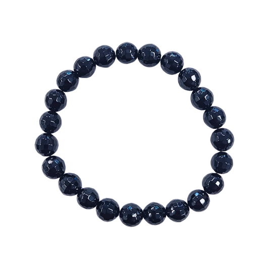 Turmalin schwarz facettiertes Armband