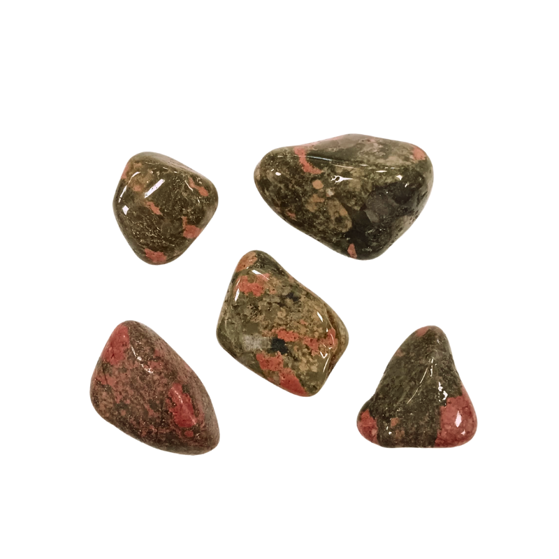 Unakit (Epidot-Feldspat) Trommelstein