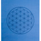 Yogamatte mit Blume des Lebens blau