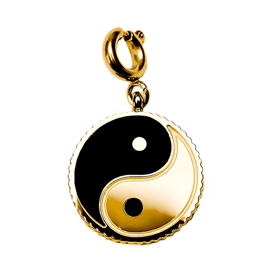 Yin Yang Glückscharm - vergoldet