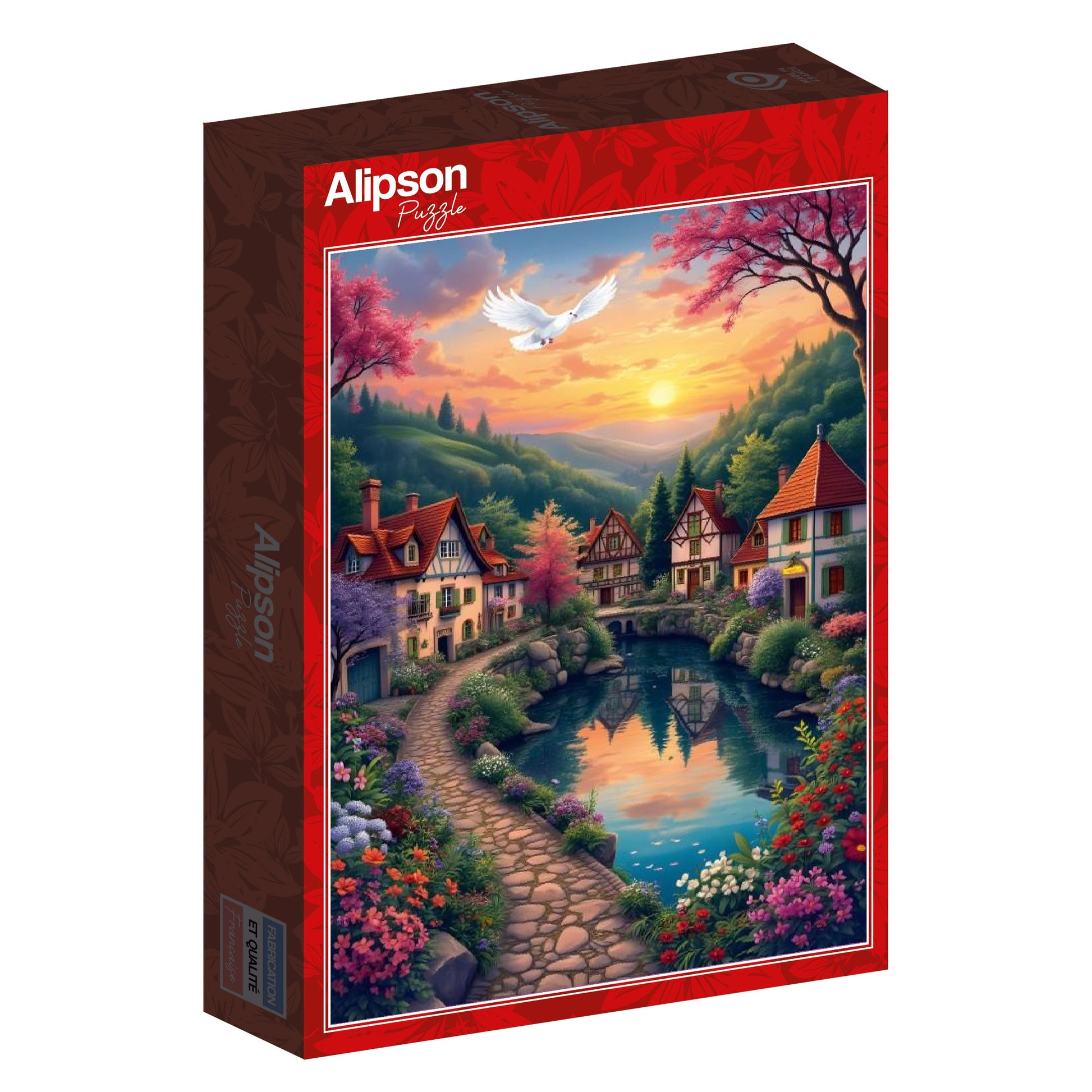 The Village by the Lake - 500 Teile Puzzle