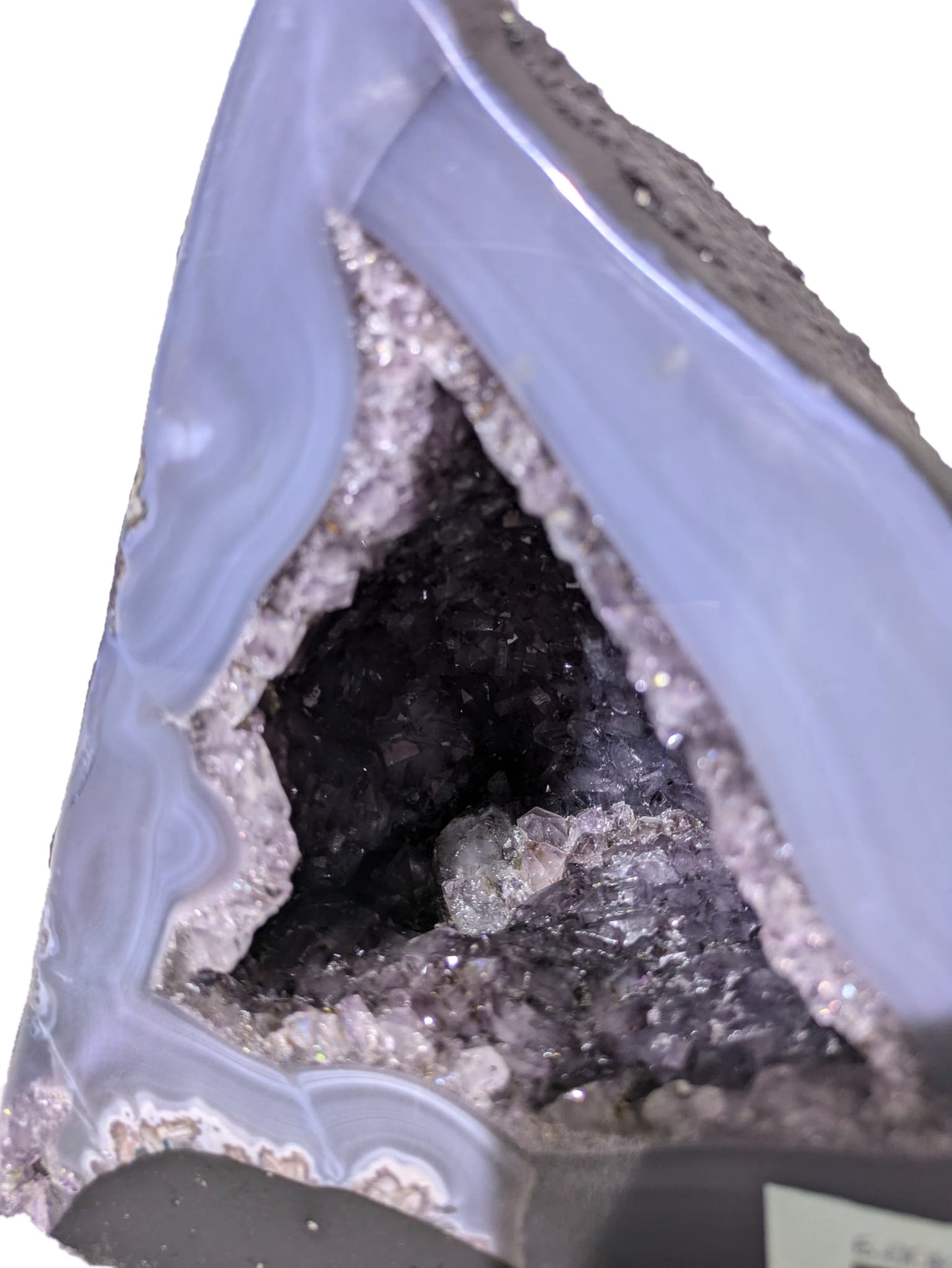 Amethystdruse mit Achatrand #410-SF