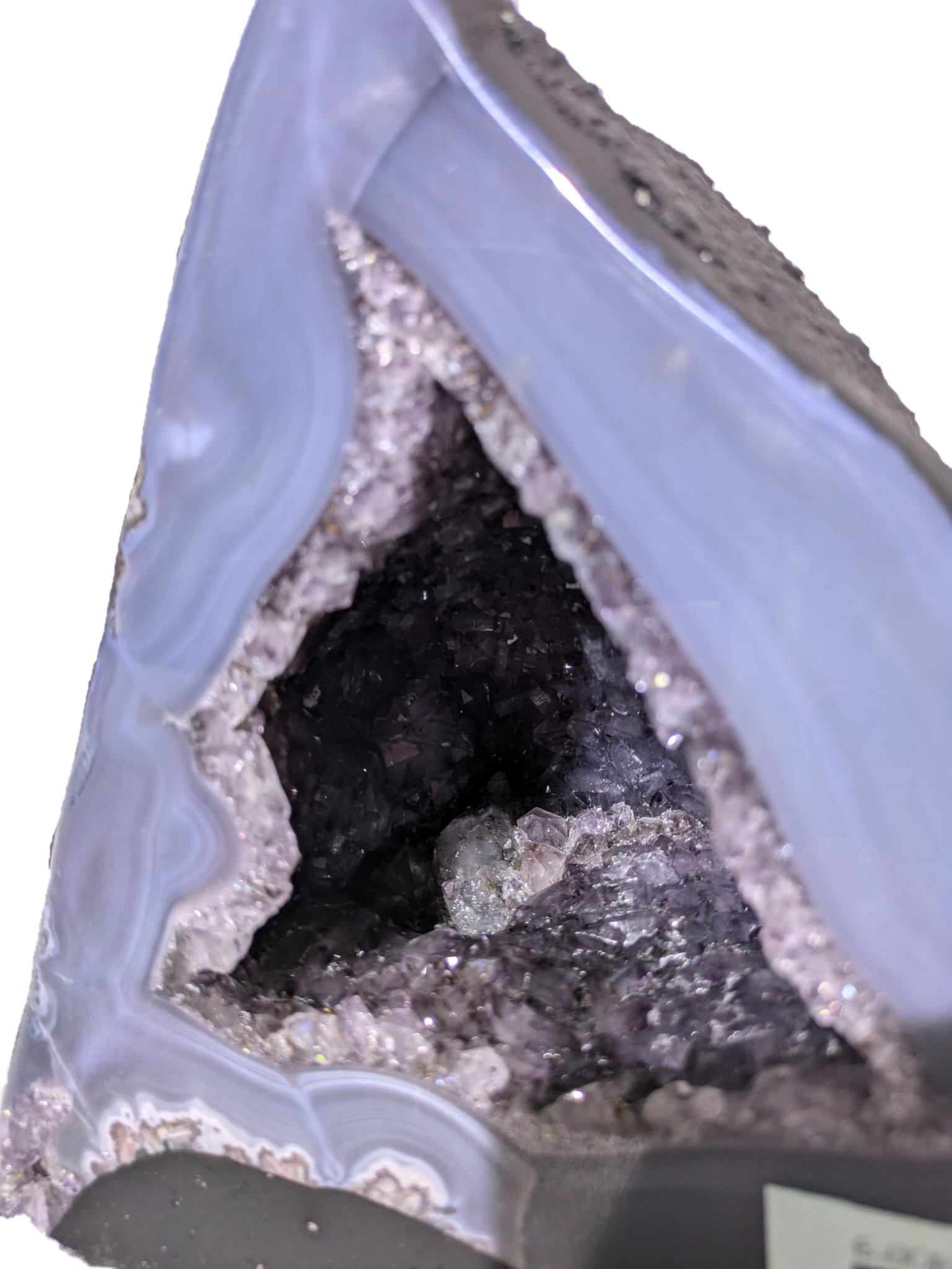 Amethystdruse mit Achatrand #410-SF