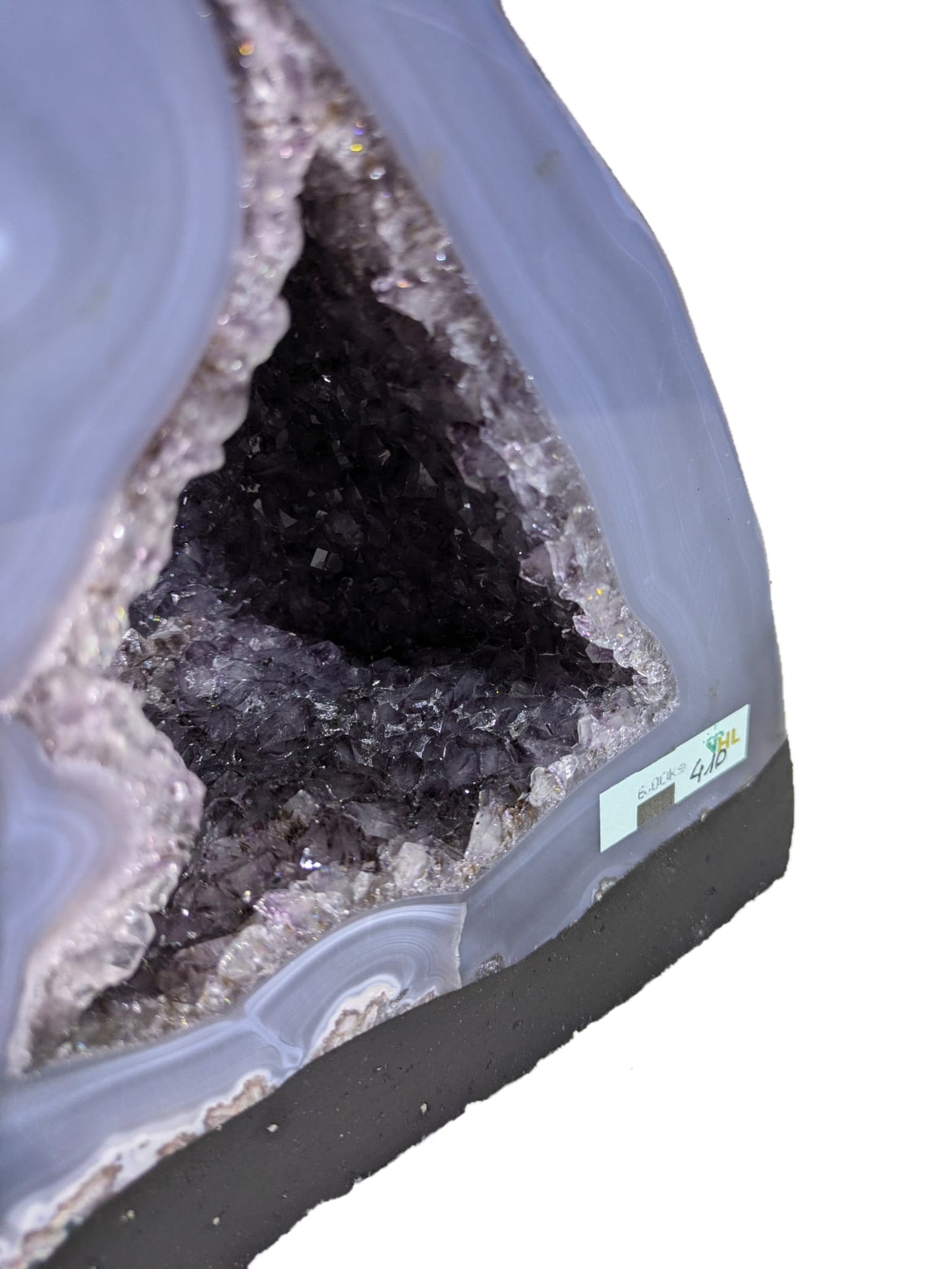 Amethystdruse mit Achatrand #410-SF