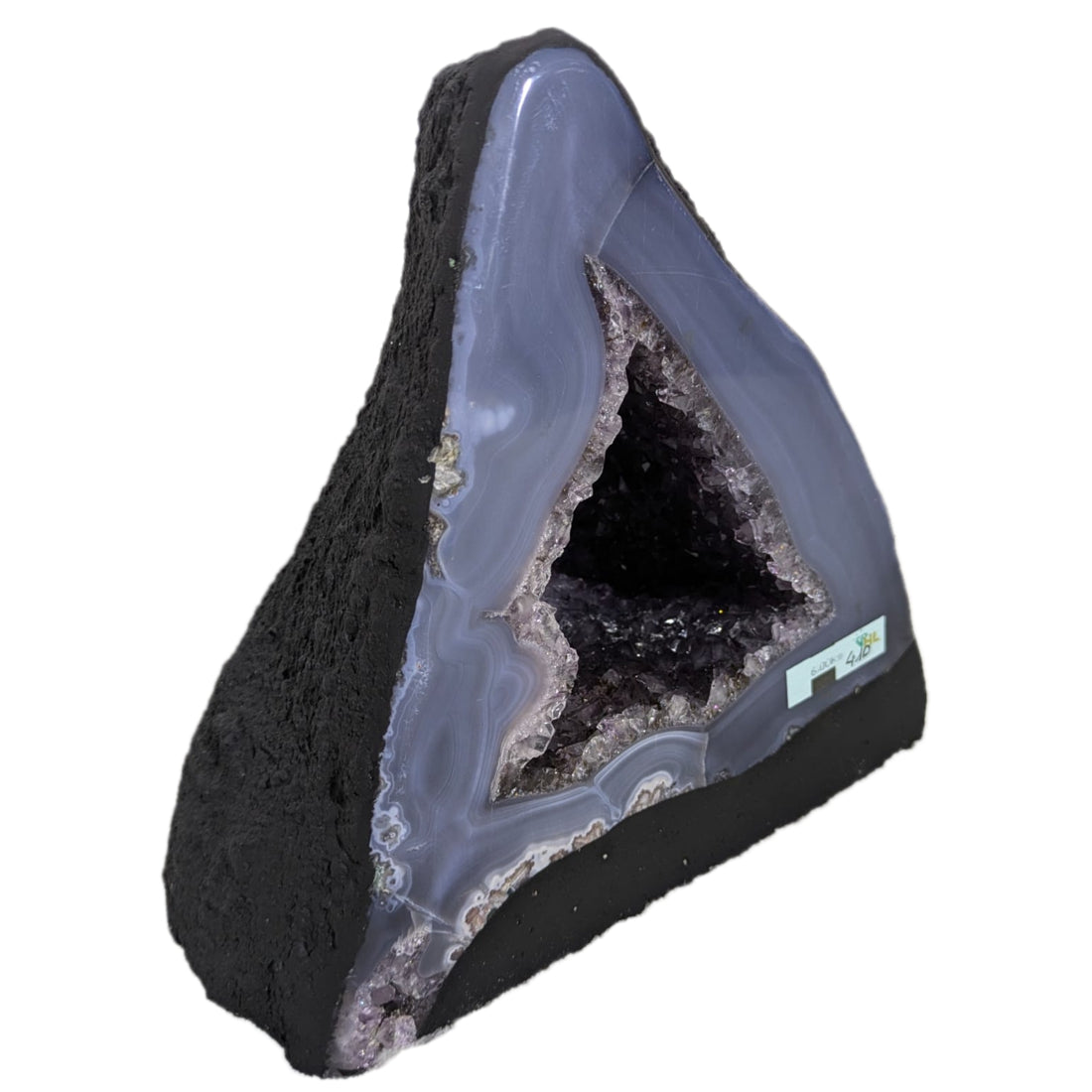 Amethystdruse mit Achatrand #410-SF