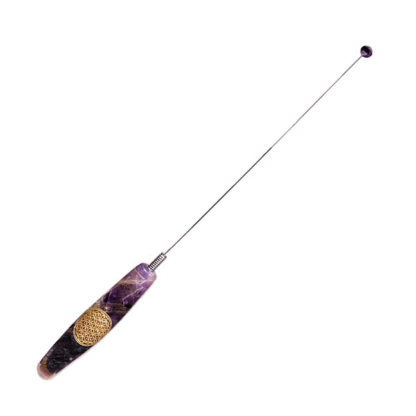 Einhandrute Amethyst - Tensor mit Blume des Lebens