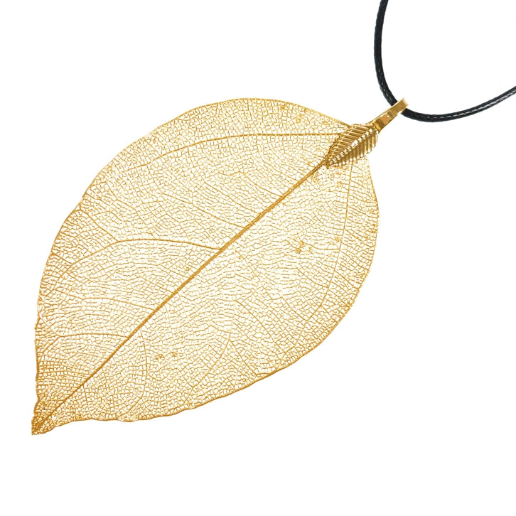Blatt Anhänger gold