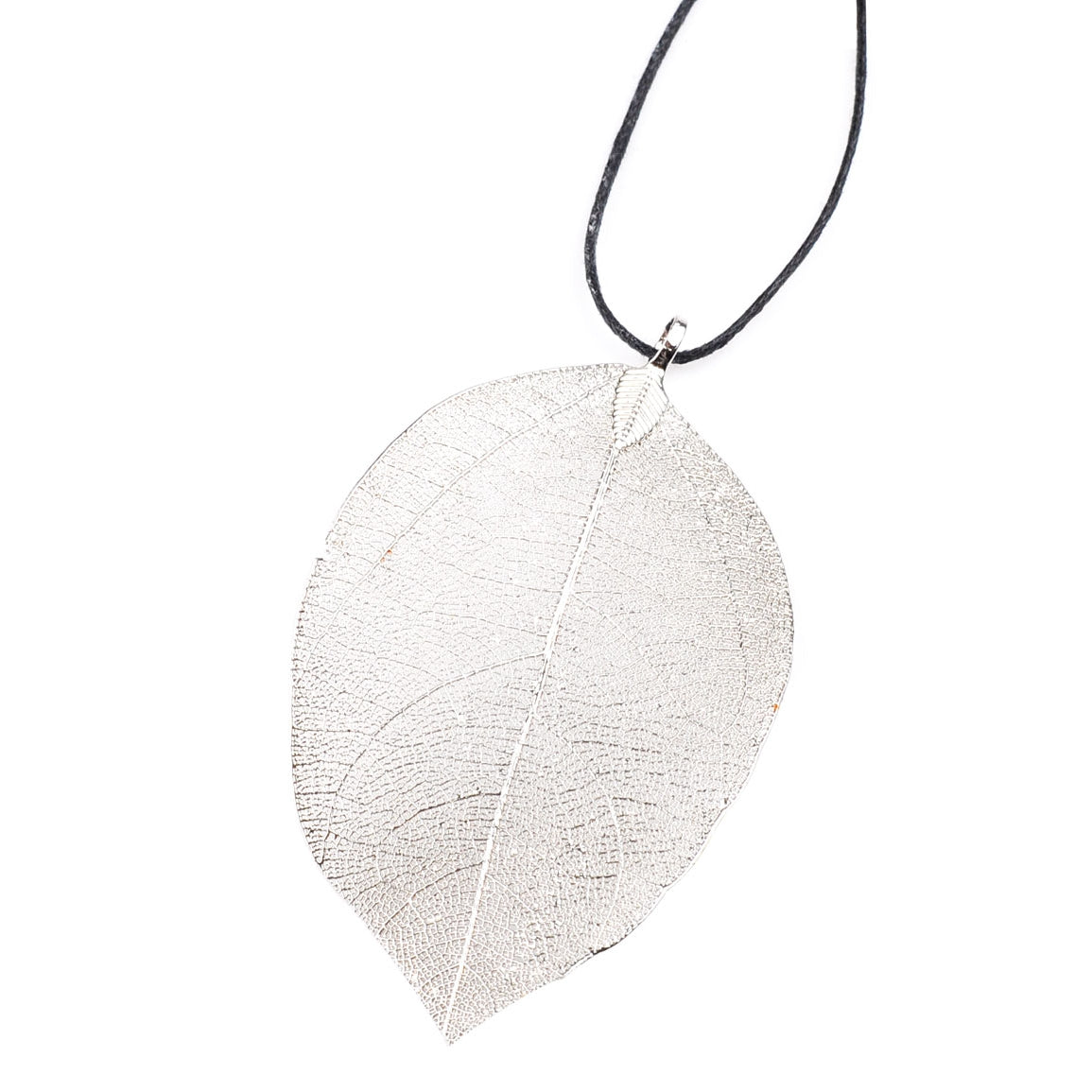 Blatt Anhänger silberfarben