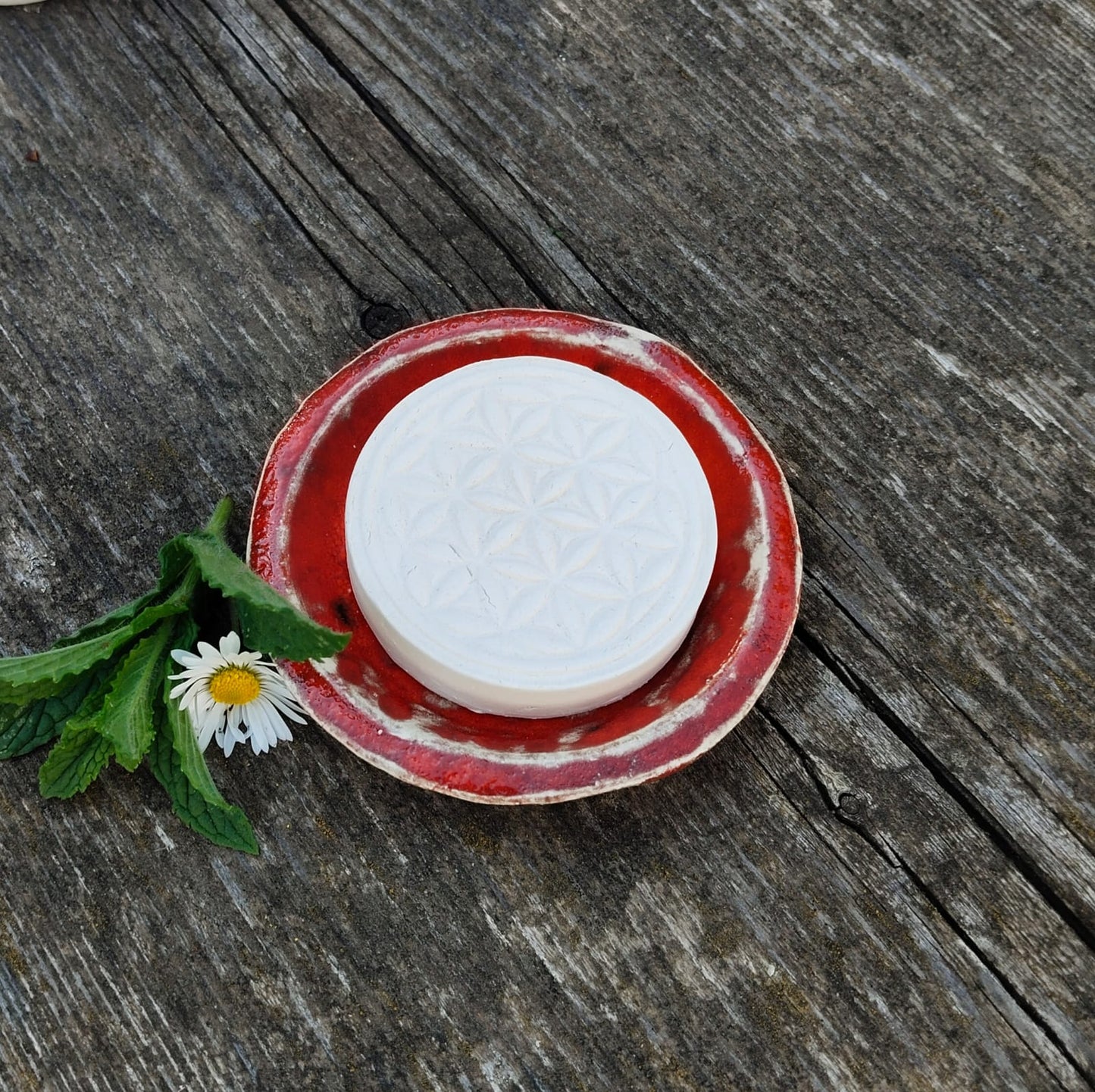 Keramik Duftstein Blume des Lebens