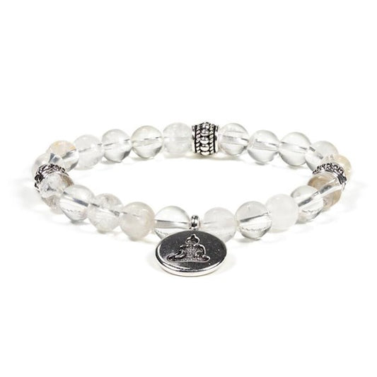 Bergkristall Armband mit Buddha
