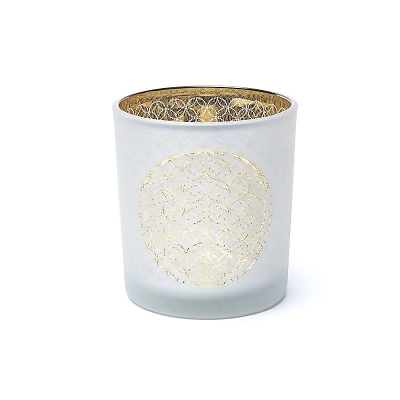 Blume des Lebens Teelichthalter gefrostet