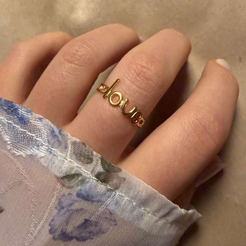 love gold - Edelstahl-Ring
