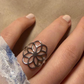 Blume silber - Edelstahl-Ring