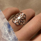 Blume silber - Edelstahl-Ring