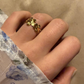 Blüten gold - Edelstahl-Ring