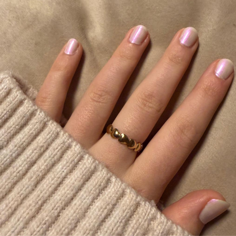 Herzerl gold - Edelstahl-Ring