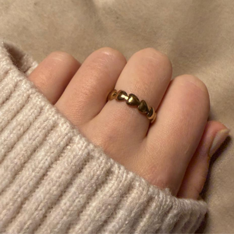 Herzerl gold - Edelstahl-Ring