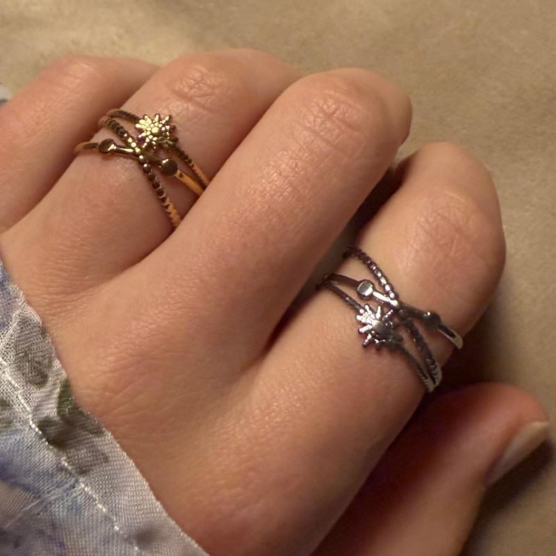 Sonne gold - Edelstahl-Ring