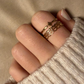 Trio Stern gold - Edelstahl-Ring