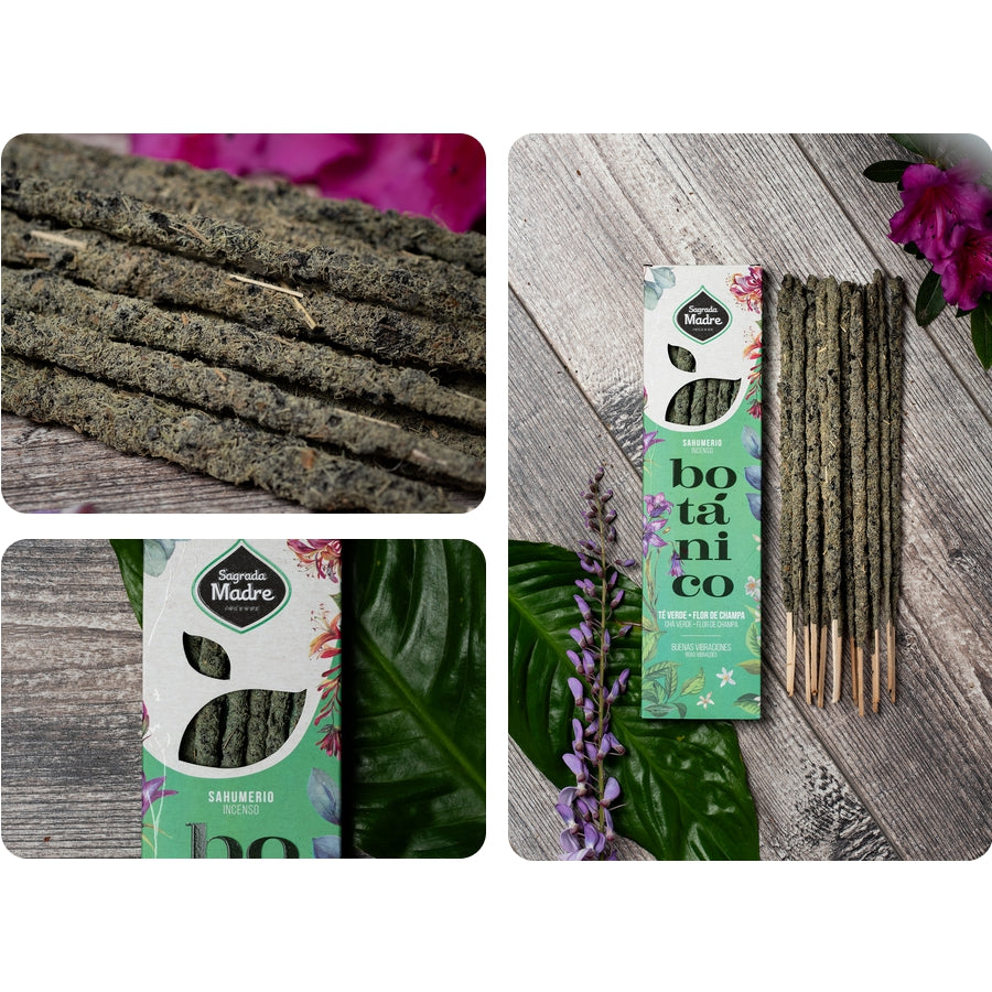 Green Tea & Champa Flower - Botánico Sagrada Madre Räucherstäbchen