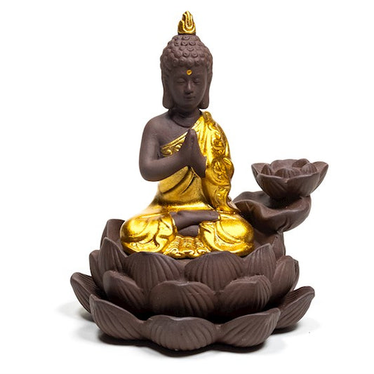 Buddha mit Lotus - Backflow Kegelhalter
