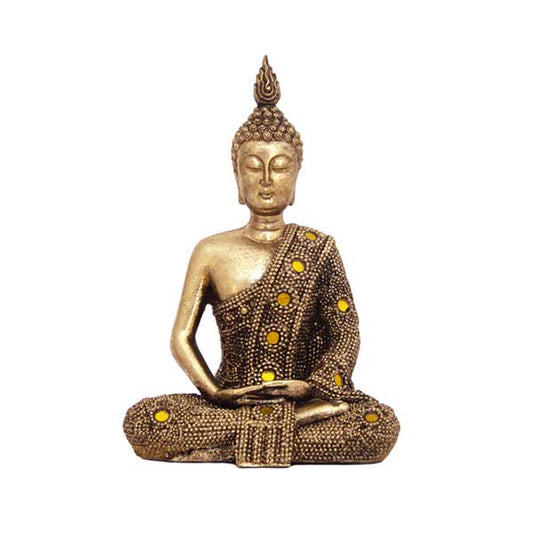Buddha sitzend gold
