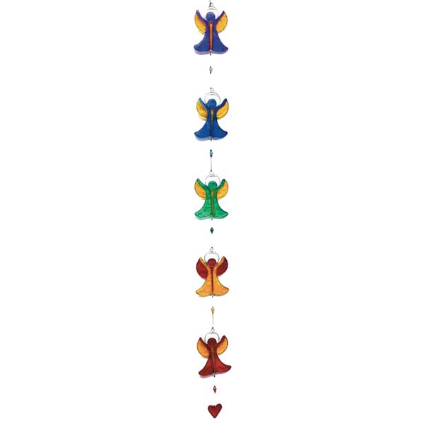 5 Engel mit Herz - Suncatcher