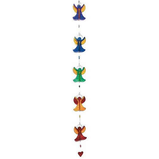 5 Engel mit Herz - Suncatcher