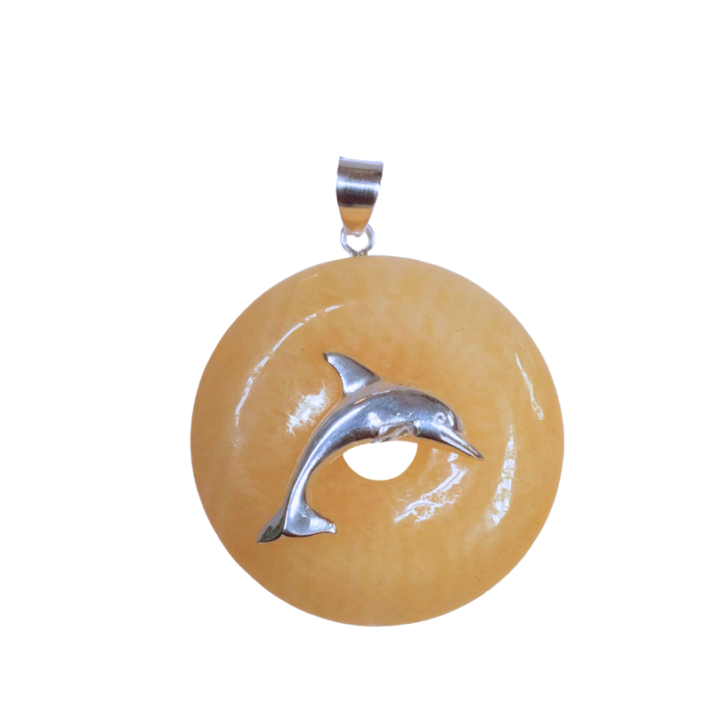 Donuthalter Delfin silber