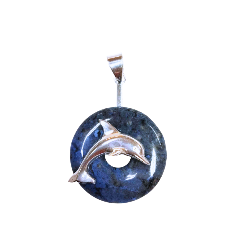 Donuthalter Delfin silber