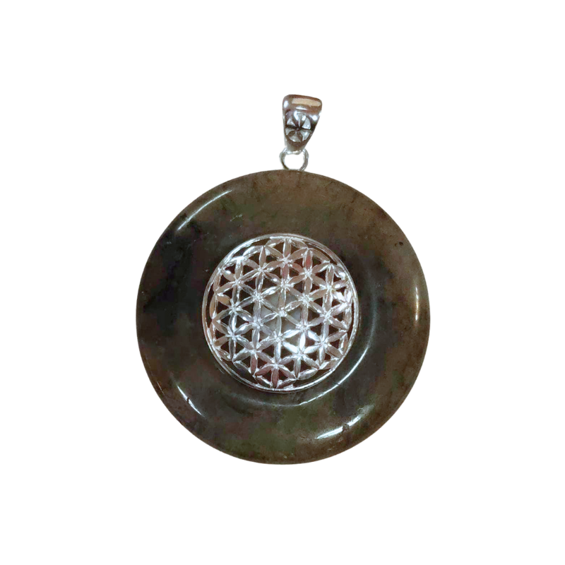 Donuthalter Blume des Lebens silber