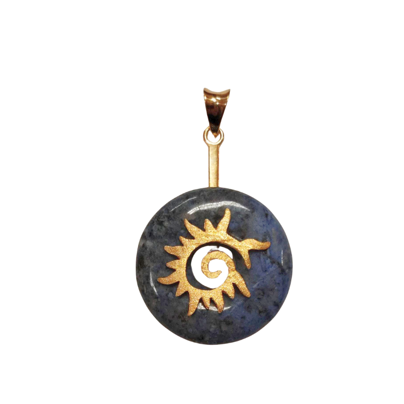 Donuthalter Sonnenspirale gold mattiert