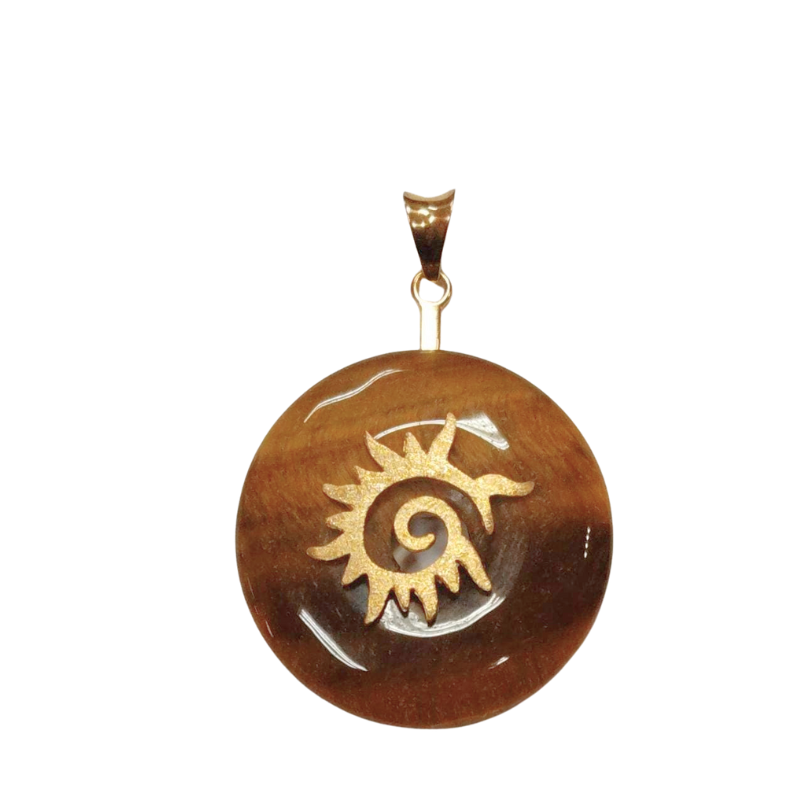 Donuthalter Sonnenspirale gold mattiert